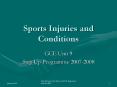 Sports Injuries and Conditions PowerPoint PPT Presentation
