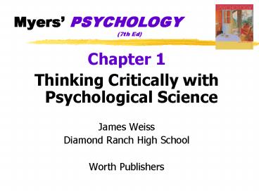 Myers PSYCHOLOGY 7th Ed