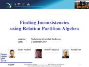 Finding Inconsistencies using Relation Partition Algebra