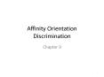 Affinity Orientation Discrimination PowerPoint PPT Presentation