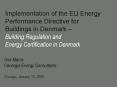 Implementation of the EU Energy Performance Directive for Buildings in Denmark Building Regulation a PowerPoint PPT Presentation