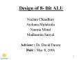 Design of 8 Bit ALU PowerPoint PPT Presentation