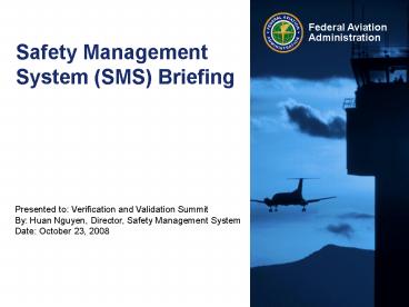 Safety Management System SMS Briefing