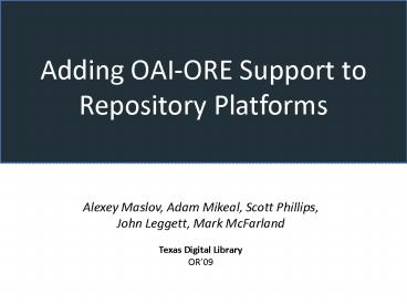 presentation player overlay