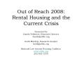 Out of Reach 2008: Rental Housing and the Current Crisis PowerPoint PPT Presentation