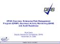 DFAS Overview: Enterprise Risk Management Program ERMP, Business Activity Monitoring BAM and Audit R PowerPoint PPT Presentation