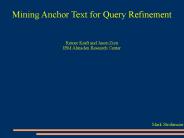 Mining Anchor Text for Query Refinement