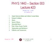 PHYS 1443-003, Fall 2003