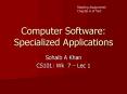 Computer Software: Specialized Applications PowerPoint PPT Presentation