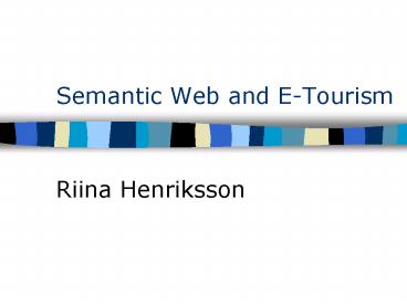 Semantic Web and ETourism