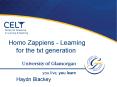 Homo Zappiens Learning for thetxt generation PowerPoint PPT Presentation