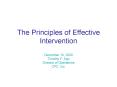 The Principles of Effective Intervention PowerPoint PPT Presentation