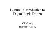 Lecture 1: Introduction to Digital Logic Design