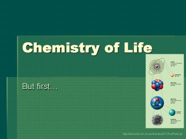 Chemistry of Life