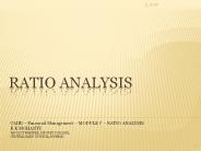 RATIO ANALYSIS