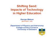 Shifting Sand: Impacts of Technology in Higher Education