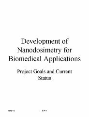 Development of Nanodosimetry for Biomedical Applications