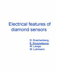 Electrical features of diamond sensors