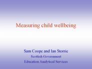 Measuring child wellbeing
