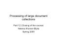 Processing of large document collections PowerPoint PPT Presentation