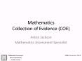 Mathematics Collection of Evidence COE PowerPoint PPT Presentation