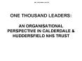 ONE THOUSAND LEADERS: AN ORGANISATIONAL PERSPECTIVE IN CALDERDALE PowerPoint PPT Presentation