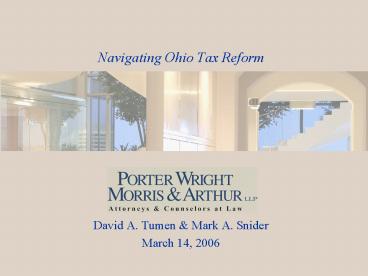 Navigating Ohio Tax Reform