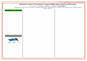 Presenter: Giri Narasimhan, Ph'D' E'mail: Giri'Narasimhanmemphis'edu