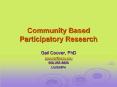 Community%20Based%20Participatory%20Research PowerPoint PPT Presentation