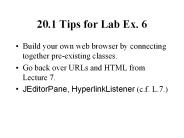 20.1 Tips for Lab Ex. 6