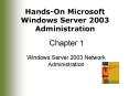 Windows Server 2003 Network Administration PowerPoint PPT Presentation