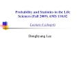 Probability and Statistics in the Life Sciences Fall 2009 AMS 110'02 Lecture 6 chap4 PowerPoint PPT Presentation
