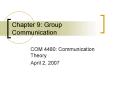 Chapter 9: Group Communication PowerPoint PPT Presentation