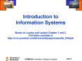 Introduction to Information Systems Based on Laudon and Laudon Chapter 1 and 2' Full slides availabl PowerPoint PPT Presentation