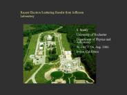 Recent Electron Scattering Results from Jefferson Laboratory