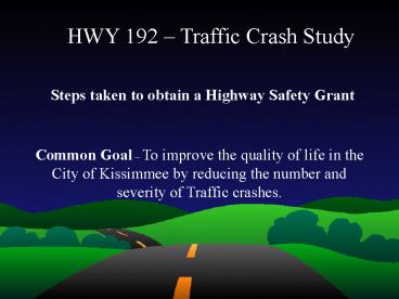 HWY 192 Traffic Crash Study