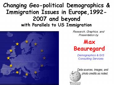 Changing Geopolitical Demographics