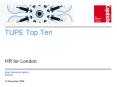TUPE Top Ten PowerPoint PPT Presentation