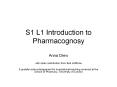 S1 L1 Introduction to Pharmacognosy PowerPoint PPT Presentation