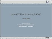 New ABT Results using CABAC  VCEG-N49