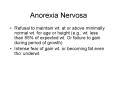 Anorexia Nervosa PowerPoint PPT Presentation