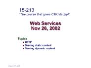 Web Services Nov 26, 2002