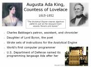 Augusta Ada King, Countess of Lovelace