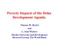 Poverty Impacts of the Doha Development Agenda PowerPoint PPT Presentation