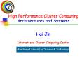 High Performance Cluster Computing Architectures and Systems PowerPoint PPT Presentation