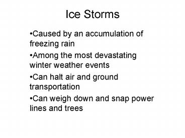 Ice Storms
