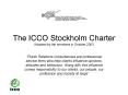 The ICCO Stockholm Charter Adopted by the members in October 2003 PowerPoint PPT Presentation