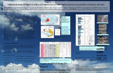 STRATIGRAPHIC EVIDENCE FOR LATE ORDOVICIAN PREHIRNANTIAN GLACIATION, CENTRAL NEVADA