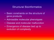 Structural Bioinformatics