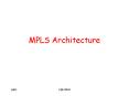 MPLS Architecture PowerPoint PPT Presentation